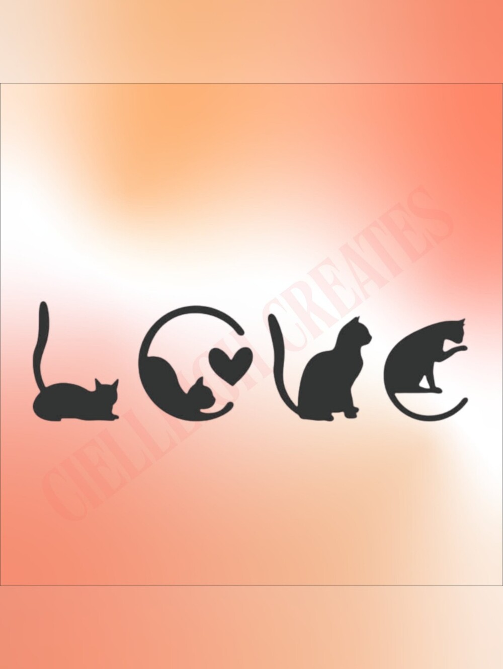*2 for $20* Cat kitten Love  vinyl decal sticker Handcrafted